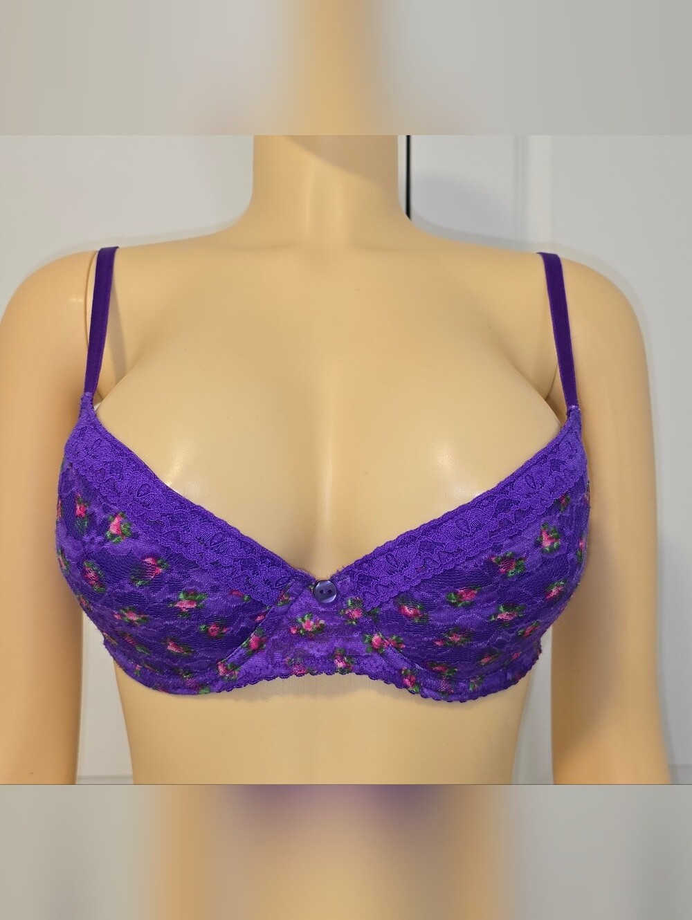 Flower print bra 34D